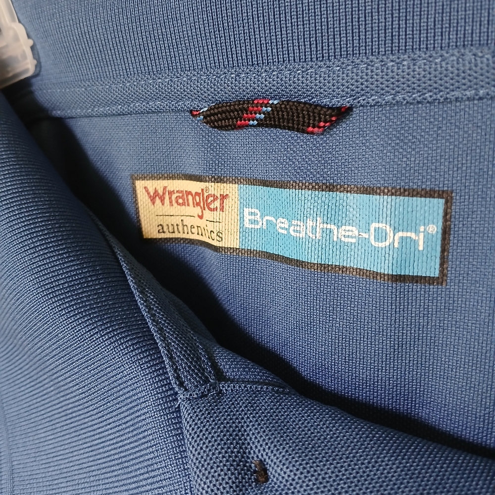 Wrangler Mens Authentics Breath-Dri Polo Golf Shirt 3XL/3TG Blue - Picture 7 of 7